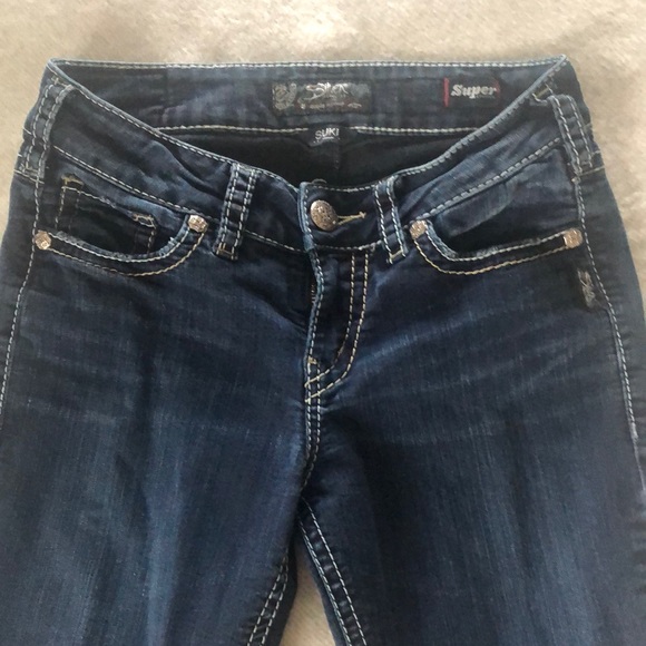 Silver Suki Mid Skinny Jeans - Picture 1 of 4